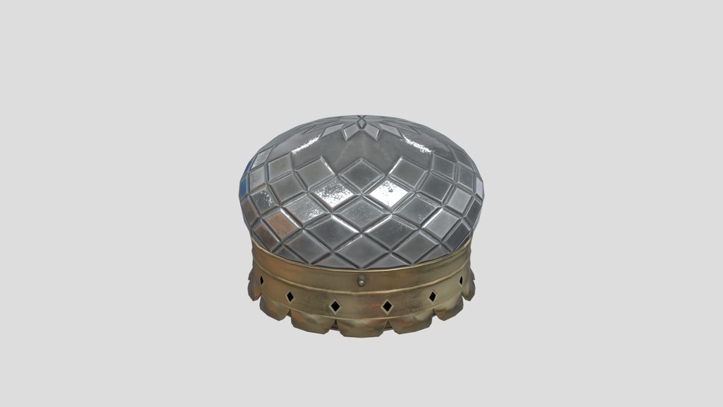 Art Deco Faceted Globe Flush Mount Light