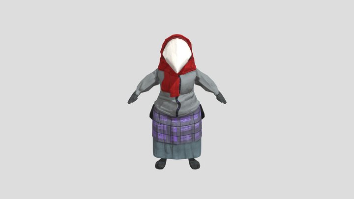 Stylized Character: Schnabelperchten 3D Model