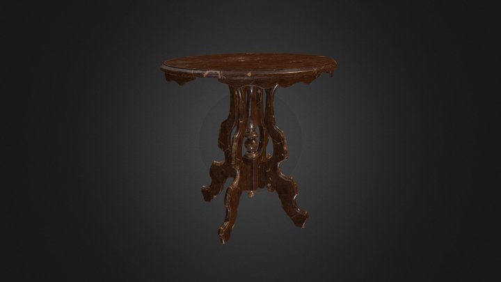 Pedestal Table 002 (Low Poly) V1 3D Model