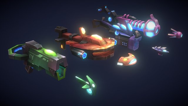 The electromagnetic gun 3D Model