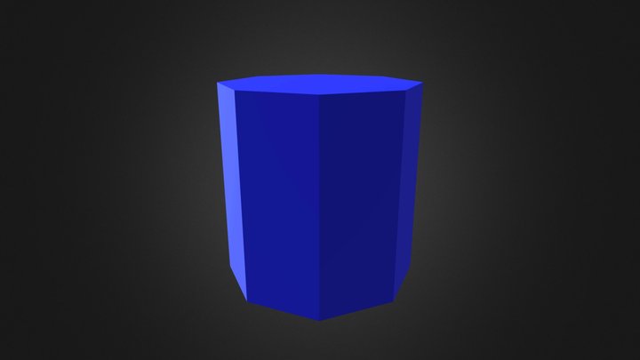 Octagonal Prism 3D Model