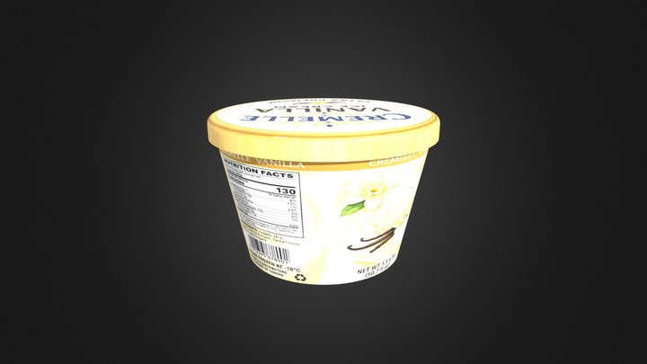Ice Cream tub low poly