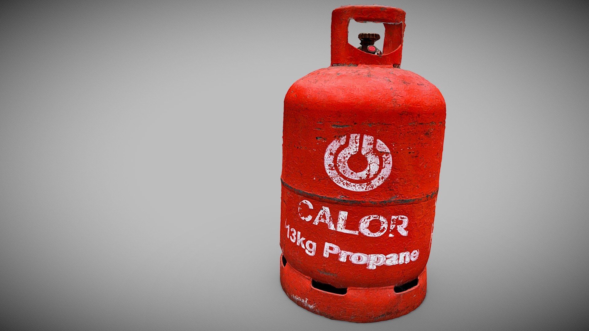 Calor gas bottle red uk photogrammetry Buy Royalty Free 3D model by