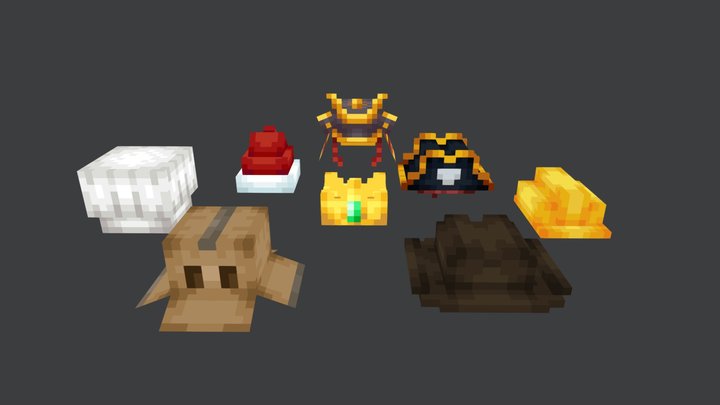 Minecraft Hats 3D Model