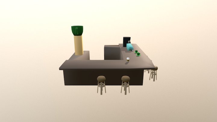 Coffee Kiosk 3D Model