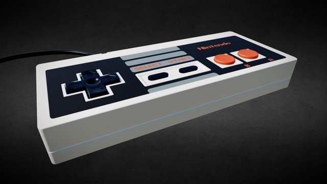 NES Gamepad 3D Model