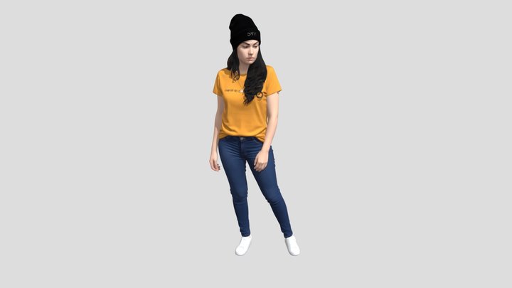 Casual Street Style Portrait – Modelo 3D gratuito STL