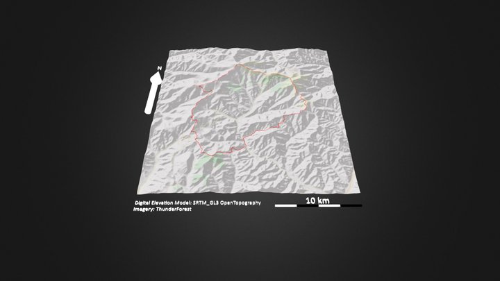五台山大朝台_等高地图 – Gratis 3D-model STL