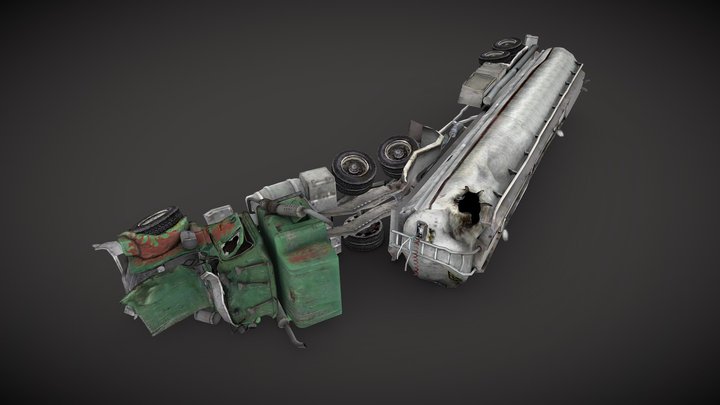 Tanker Truck 3D Model
