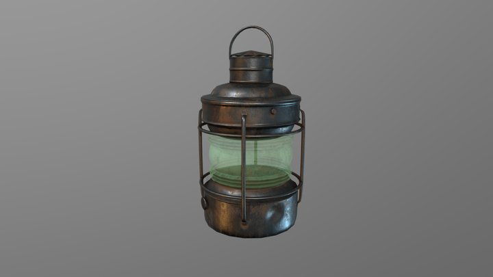 Rusted Oil Lantern 3D Model