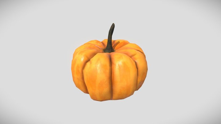 Low-Poly Pumpkin 3D Model