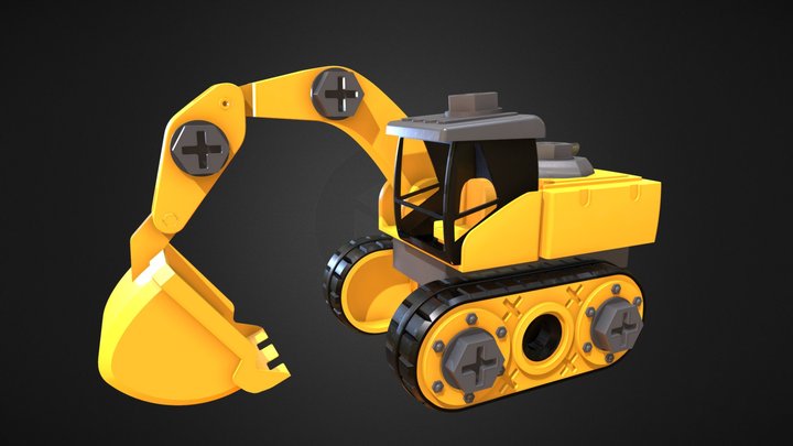 Toy Excavator – Free 3D Model STL