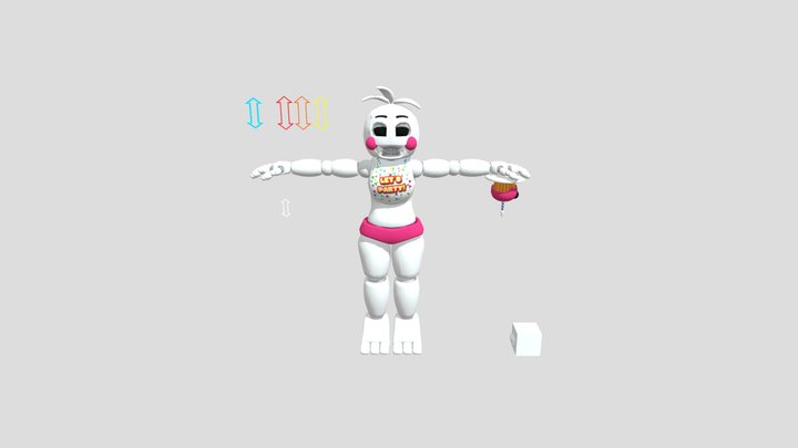 Toy Chica movie without the beack 3D Model