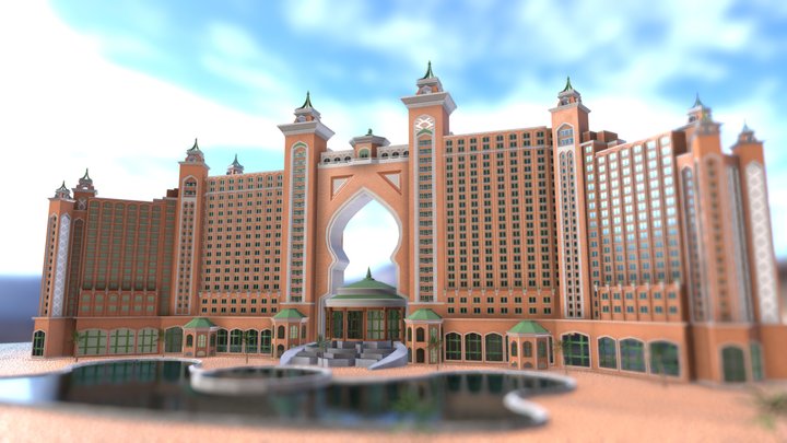 Atlantis Palm Hotel Dubai United Emirates Arab 3D Model