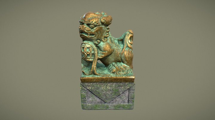 Lion statue 3D Model
