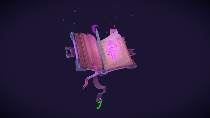 Dark Spell Book 3D Model