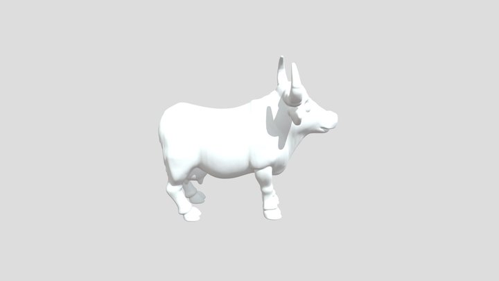 Strong Stylized Ox | Original 3D 🐂 3D Model