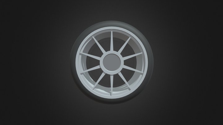 10 Spoke Wheel 3D Model