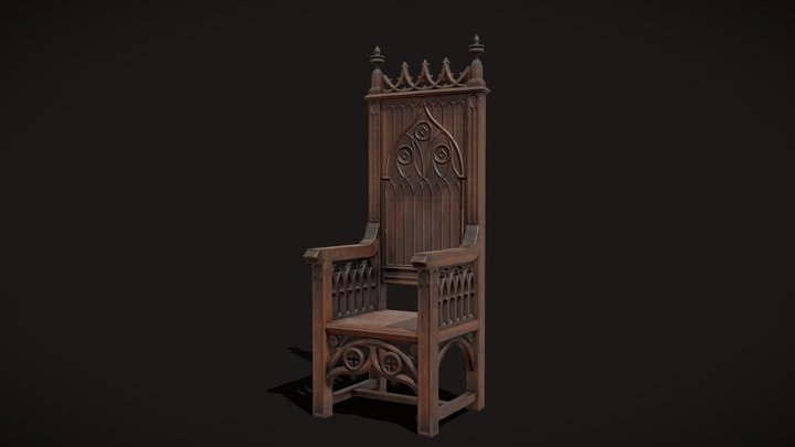 Medieval Throne 3D Model