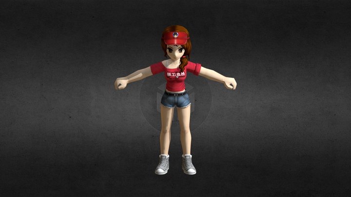 HK_Football_Girl_1 3D Model