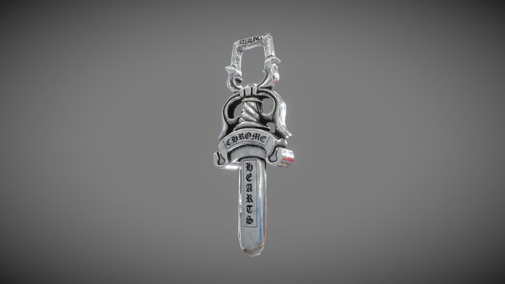 Chrome Hearts Dagger Pendant 3D Model