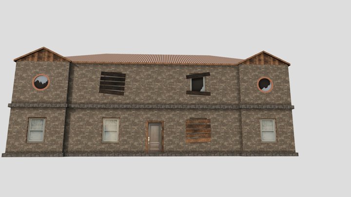 Old Ruined Mansion 3D Model