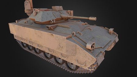 Bradley Fighting Vehicle 3D Model