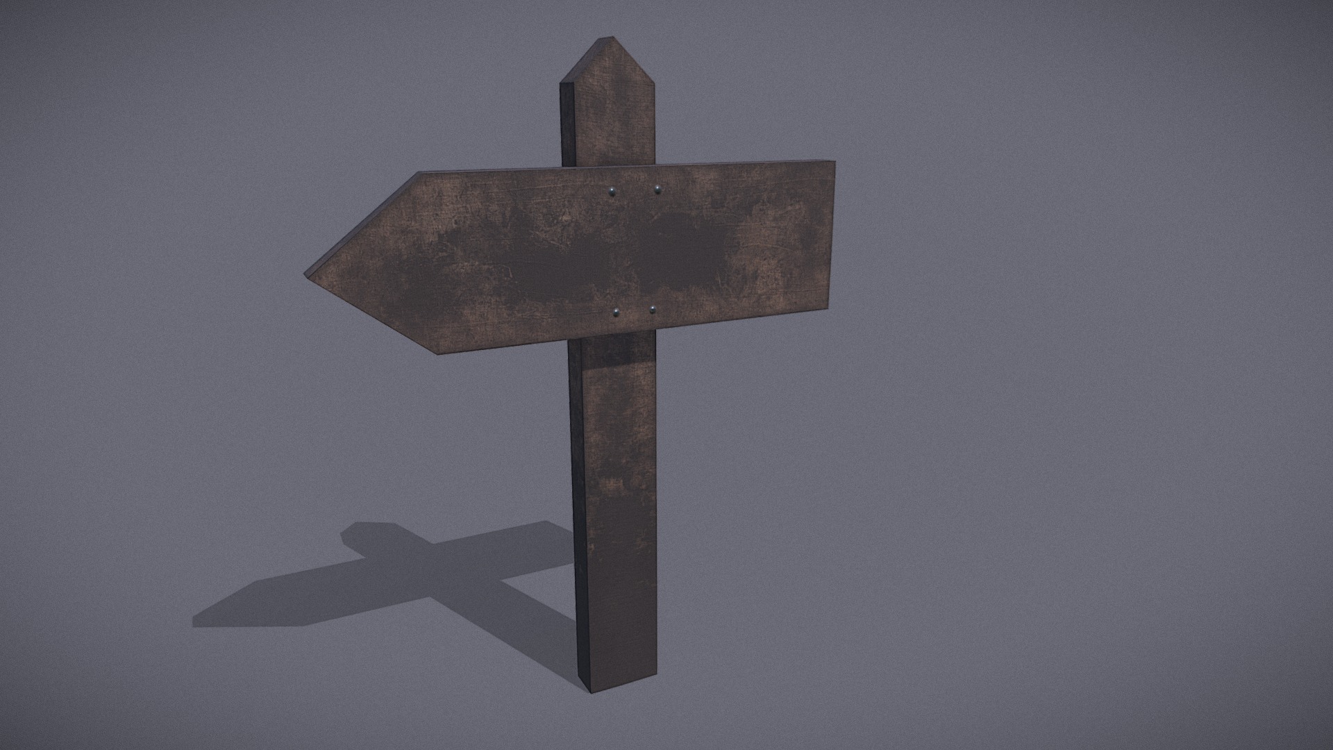 3D model Little Post FBX - This is a 3D model of the Little Post FBX. The 3D model is about a cross with a shadow.