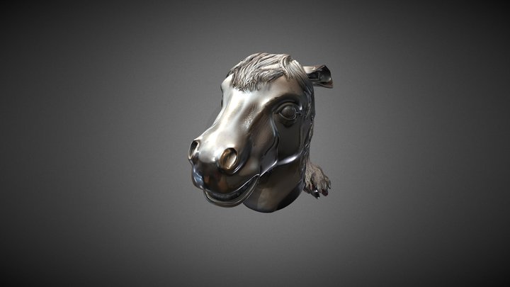 Bronze Horse Head (Old Summer Palace) 3D Model