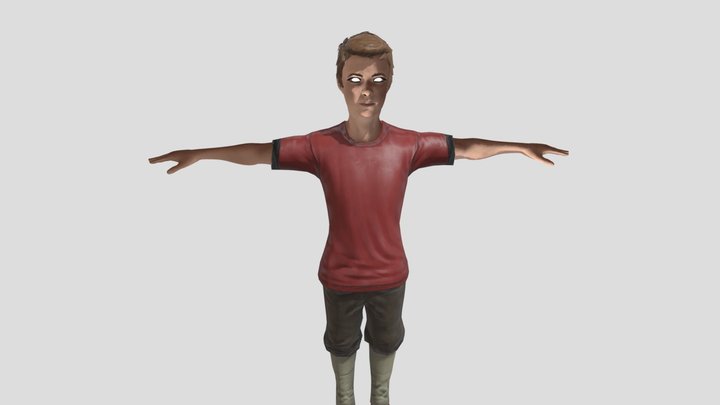 Withered Foxy Human Fk 3D Model