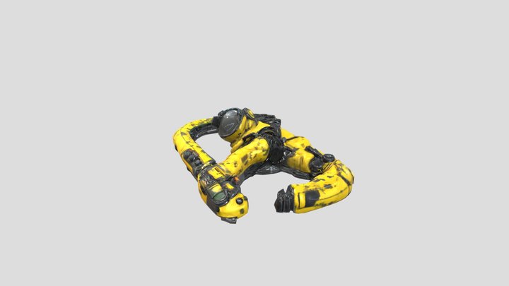 Low Poly Futuristic Cyberpunk Sentinel Form – Modelo 3D gratuito STL