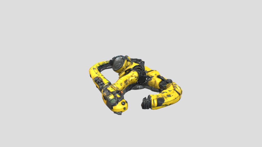 Low Poly Futuristic Cyberpunk Sentinel Form