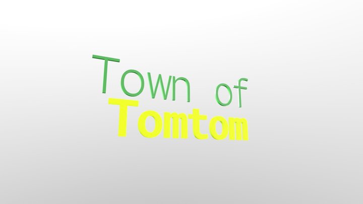 Town of tom tom logo – Free 3D Model STL