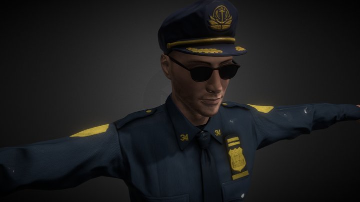 Character (Type Male Police) 3D Model