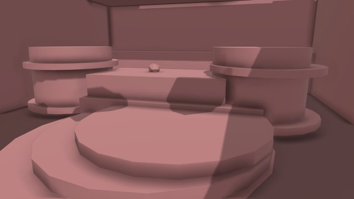 News Office Low poly 3D Model