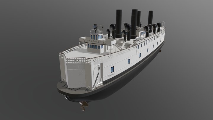 Ferry Baikal 3D Model