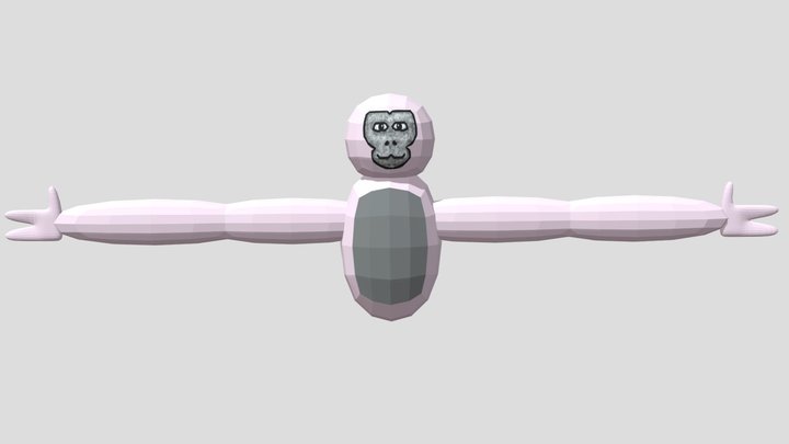 Gorilla tag Fangame Player Model (FREE) 3D Model