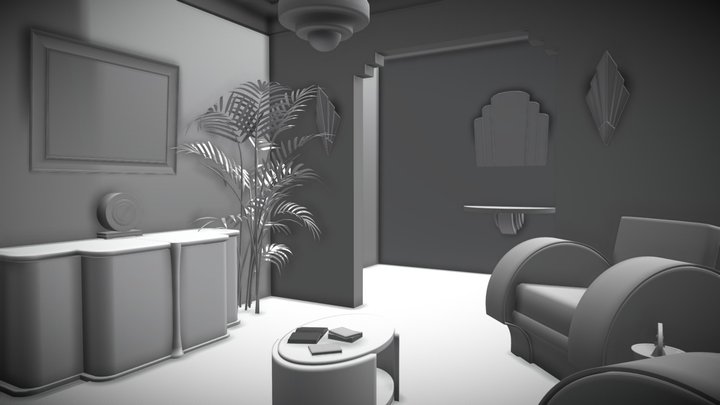 Art Deco Room 3D Model