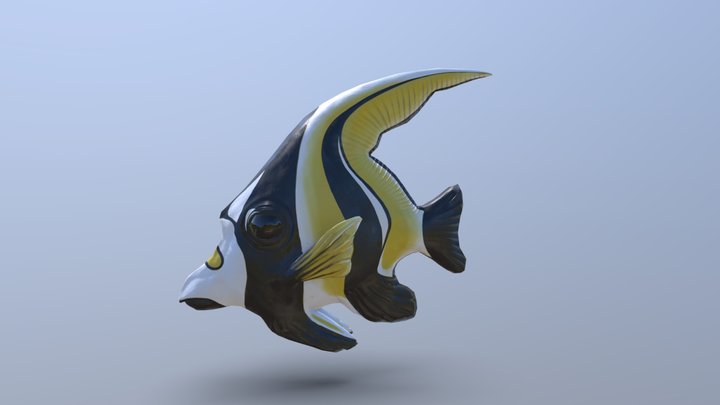 Moorish Idol 3D Model