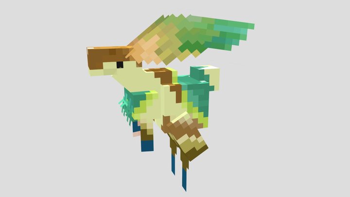 Flying Bunny Minecraft Mob/Entity 3D Model