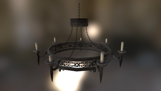 Medieval Chandelier 3D Model