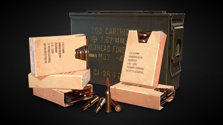 Military Set 7.62 x 54R 3D Model