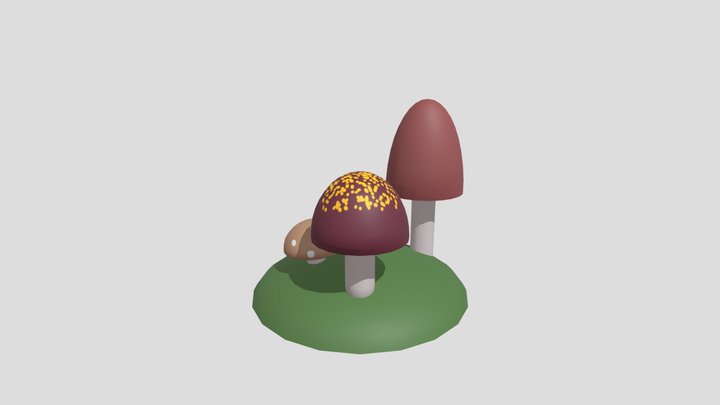 mushroom family resubmit 3D Model