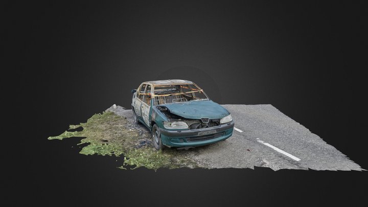 RandomLab 020 Hyljätty auto /// Abandoned Wreck 3D Model