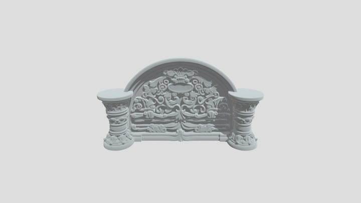 Ornate Floral Arch 3D Model