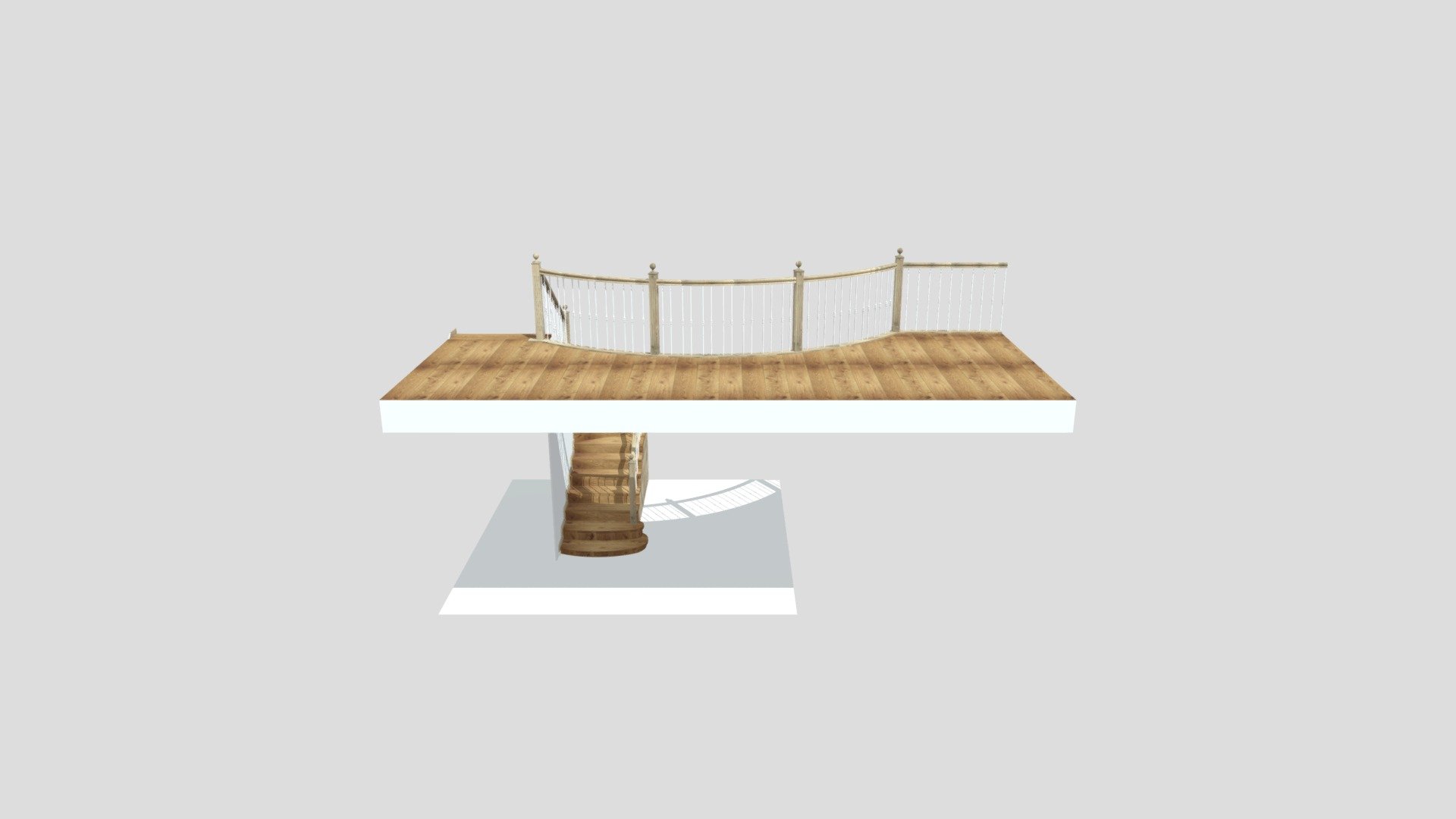 Stair with long balustade