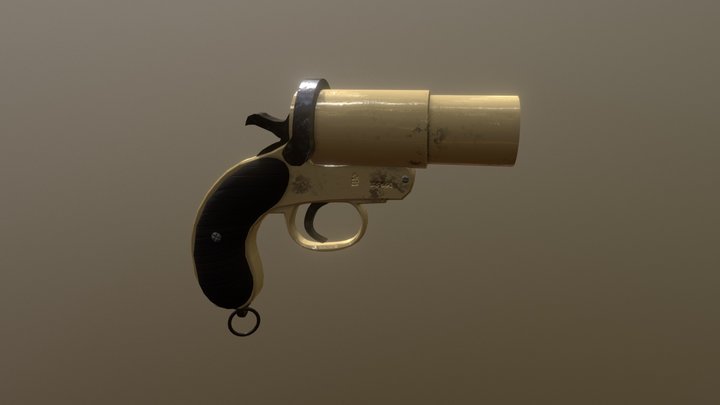 Flare Gun 3D Model