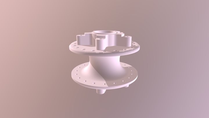 Front Motorcycle hub for Laced and dual discs 3D Model