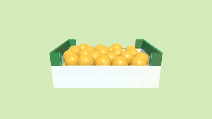 fruit box - orange 3D Model