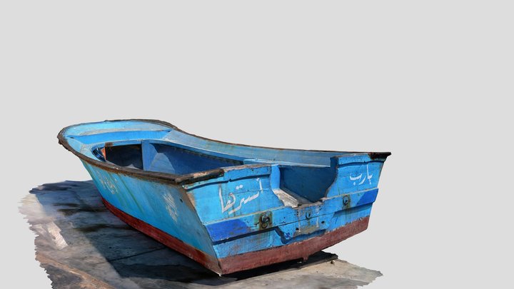 Big Zodiac Fishing Boat 3D Model